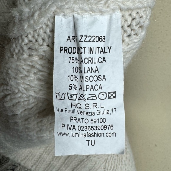LUMINA Italian Metallic Wool Alpaca Blend Sweater size XL - Picture 9 of 10